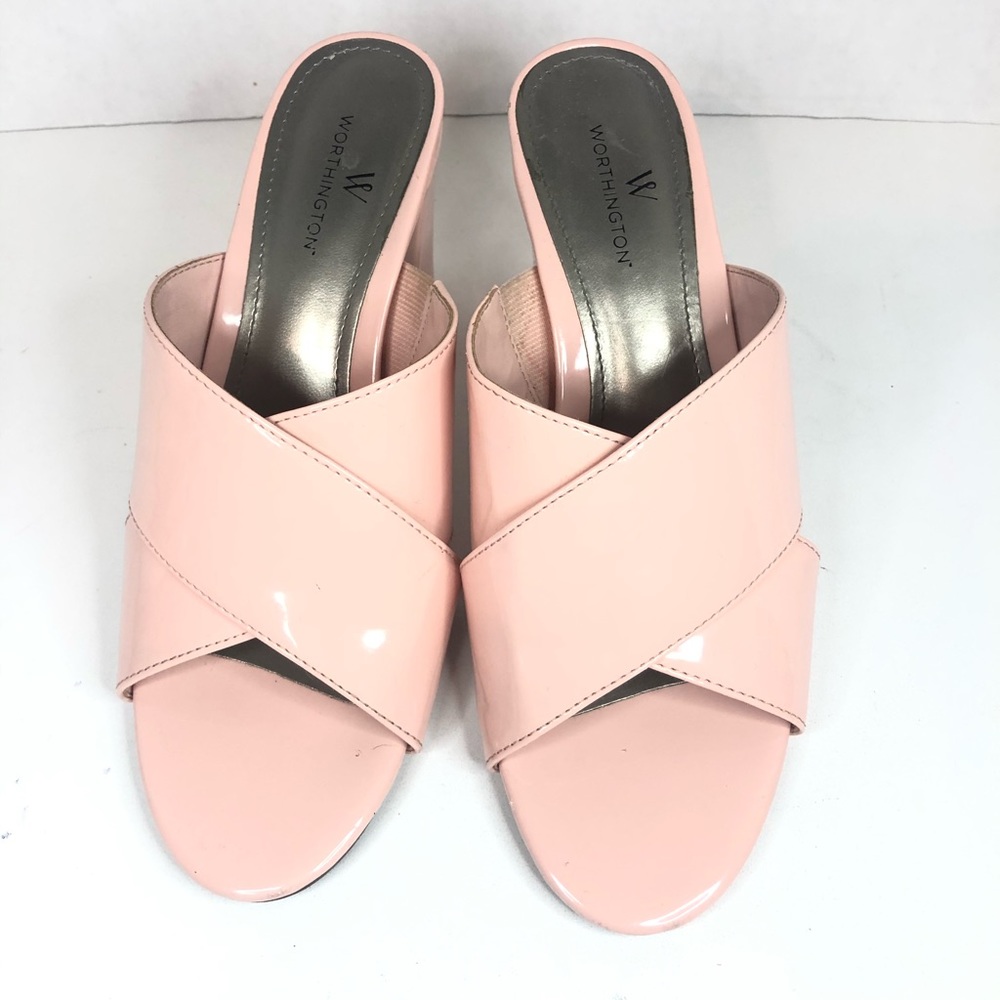 WORTHINGTON JC Penny Light Pink Open Toe Heels